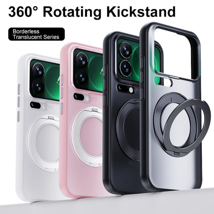 Funda magnética transparente Boundless de la serie Skin Feel con acabado mate y soporte giratorio., For Xiaomi 17 Pro Max, For Xiaomi 17 Pro, For Xiaomi 17
