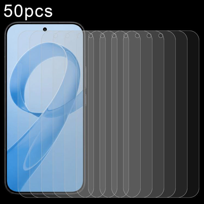50 láminas de vidrio templado de aluminio de 0,18 mm de grosor, compatibles con desbloqueo por huella dactilar., For Redmi 17C 4G, For Redmi K90 Ultra 5G, For Redmi K100 Pro 5G, For Xiaomi 17 Max 5G, For Redmi K90 Max 5G, For Xiaomi 17T Pro 5G