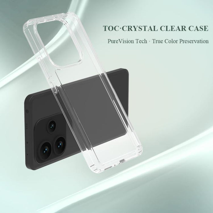 Funda para teléfono LeReach TOC Clear Series de doble material compuesto TPU + acrílico, resistente a los golpes., For Redmi Note 14 5G, For Redmi Note 14 Pro+ 5G, For Redmi 14C 4G