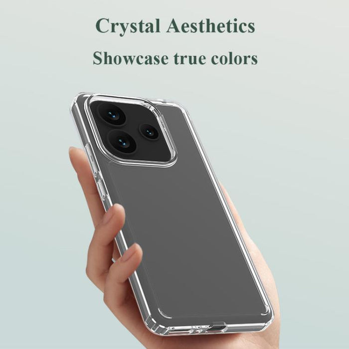 Funda para teléfono LeReach TOC Clear Series de doble material compuesto TPU + acrílico, resistente a los golpes., For Redmi Note 14 5G, For Redmi Note 14 Pro+ 5G, For Redmi 14C 4G