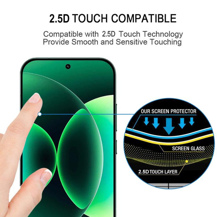 Protector de pantalla de vidrio templado con impresión serigráfica de pantalla completa de aluminio de alta calidad, compatible con desbloqueo por huella dactilar., For Xiaomi 17 Max 5G, For Redmi K90 Max 5G, For Xiaomi 17T Pro 5G