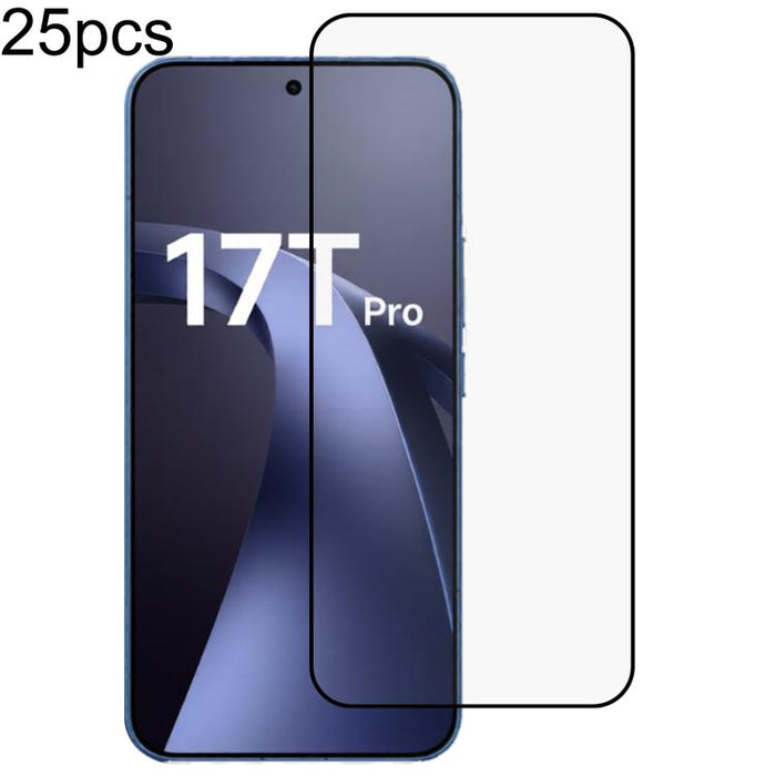 25 láminas de vidrio templado de aluminio de alta calidad con serigrafía a pantalla completa, compatibles con desbloqueo por huella dactilar., For Xiaomi 17 Max 5G, For Redmi K90 Max 5G, For Xiaomi 17T Pro 5G