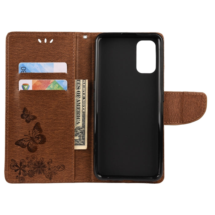 Estuche de cuero con tapa horizontal con estampado de mariposas con soporte, ranuras para tarjetas y billetera, For OPPO Realme 7 Pro 5G, For OPPO Reno4 Pro 5G, For Xiaomi Mi 10T Lite 5G, For Xiaomi Mi 10T Pro 5G, For Xiaomi Mi 10T 5G