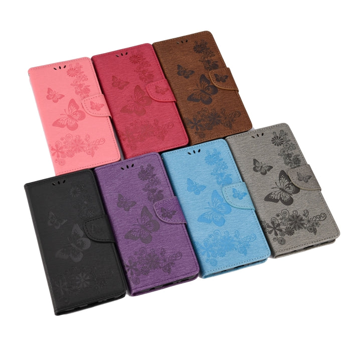 Estuche de cuero con tapa horizontal con estampado de mariposas con soporte, ranuras para tarjetas y billetera, For OPPO Realme 7 Pro 5G, For OPPO Reno4 Pro 5G, For Xiaomi Mi 10T Lite 5G, For Xiaomi Mi 10T Pro 5G, For Xiaomi Mi 10T 5G