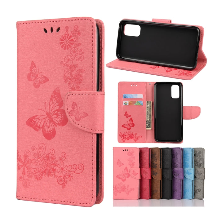 Estuche de cuero con tapa horizontal con estampado de mariposas con soporte, ranuras para tarjetas y billetera, For OPPO Realme 7 Pro 5G, For OPPO Reno4 Pro 5G, For Xiaomi Mi 10T Lite 5G, For Xiaomi Mi 10T Pro 5G, For Xiaomi Mi 10T 5G