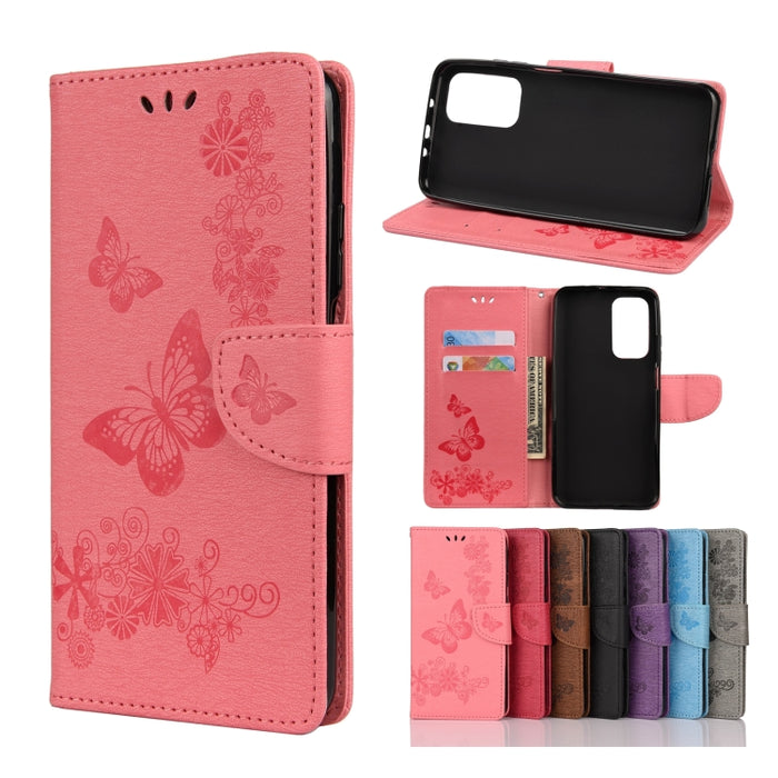 Estuche de cuero con tapa horizontal con estampado de mariposas con soporte, ranuras para tarjetas y billetera, For OPPO Realme 7 Pro 5G, For OPPO Reno4 Pro 5G, For Xiaomi Mi 10T Lite 5G, For Xiaomi Mi 10T Pro 5G, For Xiaomi Mi 10T 5G