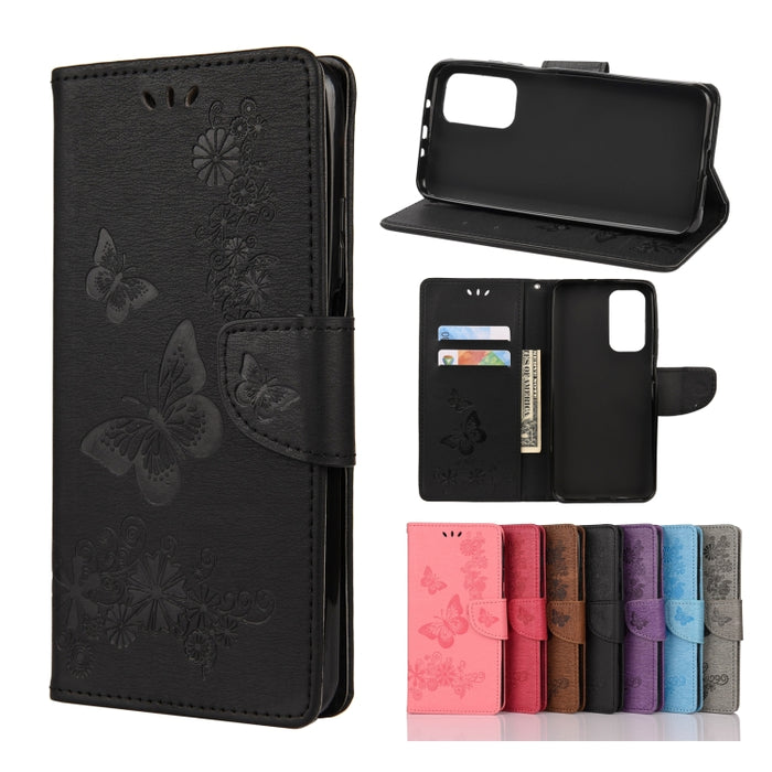 Estuche de cuero con tapa horizontal con estampado de mariposas con soporte, ranuras para tarjetas y billetera, For OPPO Realme 7 Pro 5G, For OPPO Reno4 Pro 5G, For Xiaomi Mi 10T Lite 5G, For Xiaomi Mi 10T Pro 5G, For Xiaomi Mi 10T 5G