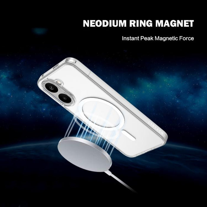 Funda magnética antigolpes LeReach TOC Clear Series de doble compuesto, TPU + acrílico., For Redmi Turbo 5 5G/Poco X8 Pro 5G, For Redmi Turbo 5 Max
