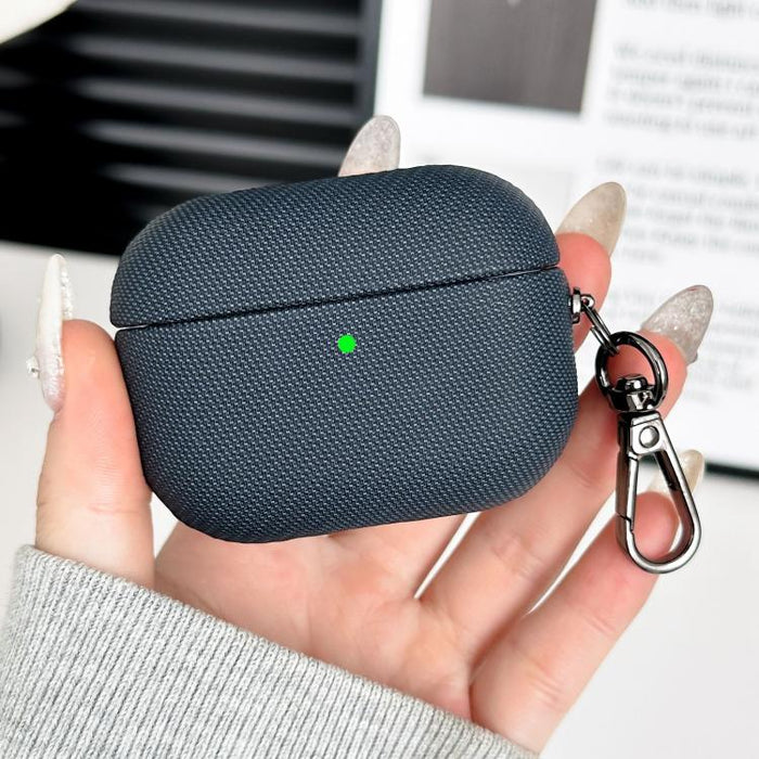 Estuche para auriculares híbrido de policarbonato y cuero sintético a prueba de golpes con mosquetón., For AirPods Pro 3, For AirPods Pro 2, For AirPods Pro