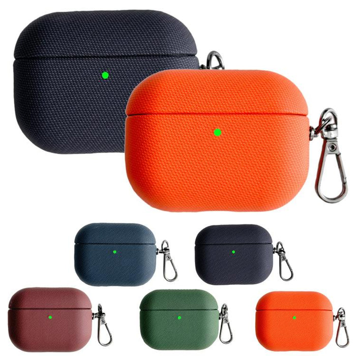 Estuche para auriculares híbrido de policarbonato y cuero sintético a prueba de golpes con mosquetón., For AirPods Pro 3, For AirPods Pro 2, For AirPods Pro
