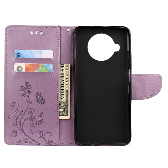 Estuche de cuero con tapa horizontal con estampado de flores y mariposas con soporte, ranuras para tarjetas y billetera, For Xiaomi Mi 10T Lite 5G, For Xiaomi Mi 10T Pro 5G, For Xiaomi Mi 10T 5G