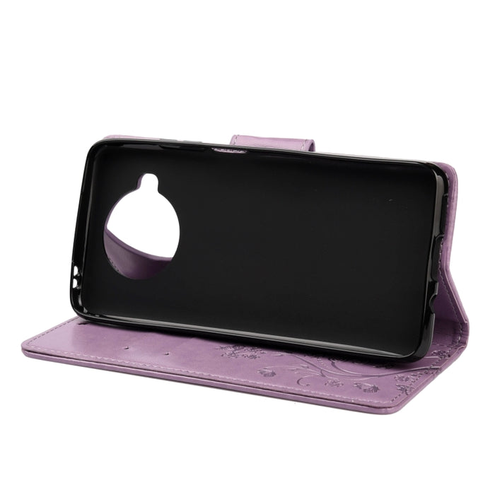 Estuche de cuero con tapa horizontal con estampado de flores y mariposas con soporte, ranuras para tarjetas y billetera, For Xiaomi Mi 10T Lite 5G, For Xiaomi Mi 10T Pro 5G, For Xiaomi Mi 10T 5G