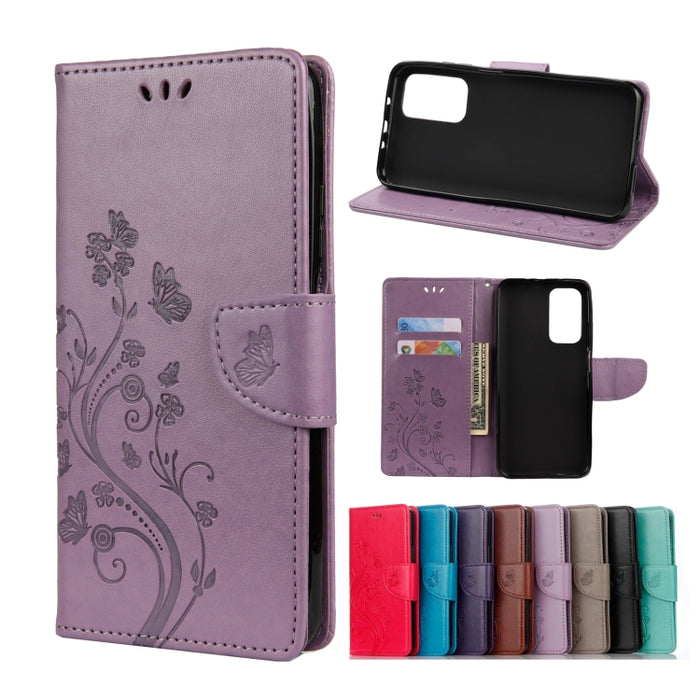 Estuche de cuero con tapa horizontal con estampado de flores y mariposas con soporte, ranuras para tarjetas y billetera, For Xiaomi Mi 10T Lite 5G, For Xiaomi Mi 10T Pro 5G, For Xiaomi Mi 10T 5G