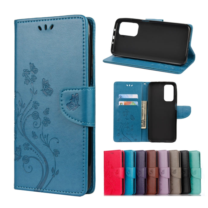 Estuche de cuero con tapa horizontal con estampado de flores y mariposas con soporte, ranuras para tarjetas y billetera, For Xiaomi Mi 10T Lite 5G, For Xiaomi Mi 10T Pro 5G, For Xiaomi Mi 10T 5G