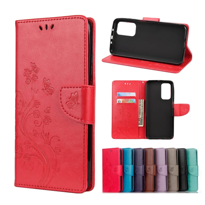 Estuche de cuero con tapa horizontal con estampado de flores y mariposas con soporte, ranuras para tarjetas y billetera, For Xiaomi Mi 10T Lite 5G, For Xiaomi Mi 10T Pro 5G, For Xiaomi Mi 10T 5G