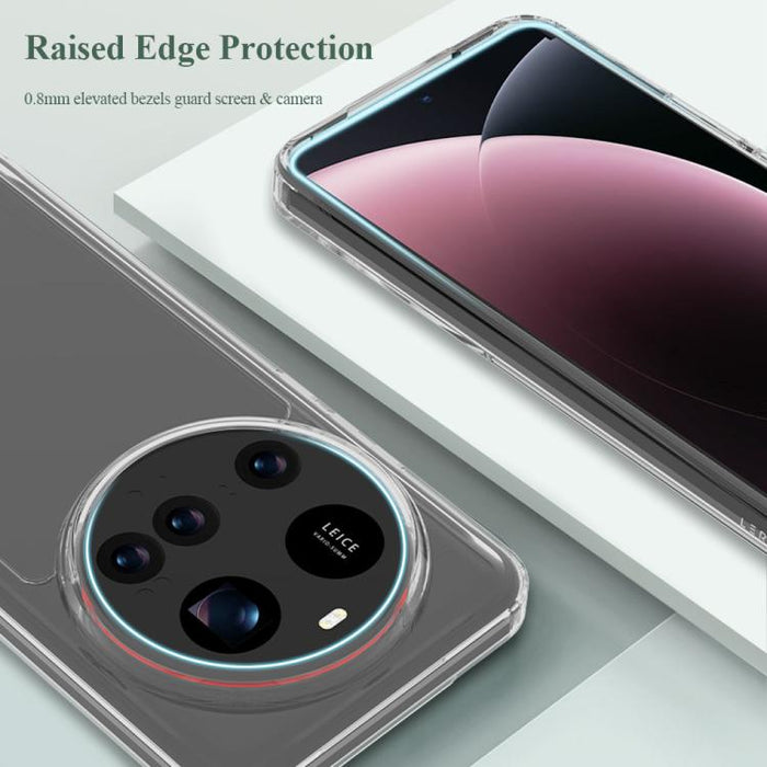 Funda para teléfono LeReach TOC Clear Series de doble material compuesto TPU + acrílico, resistente a los golpes., For Xiaomi 15 Ultra, For Xiaomi 15, For Xiaomi 14T Pro, For Xiaomi 14T