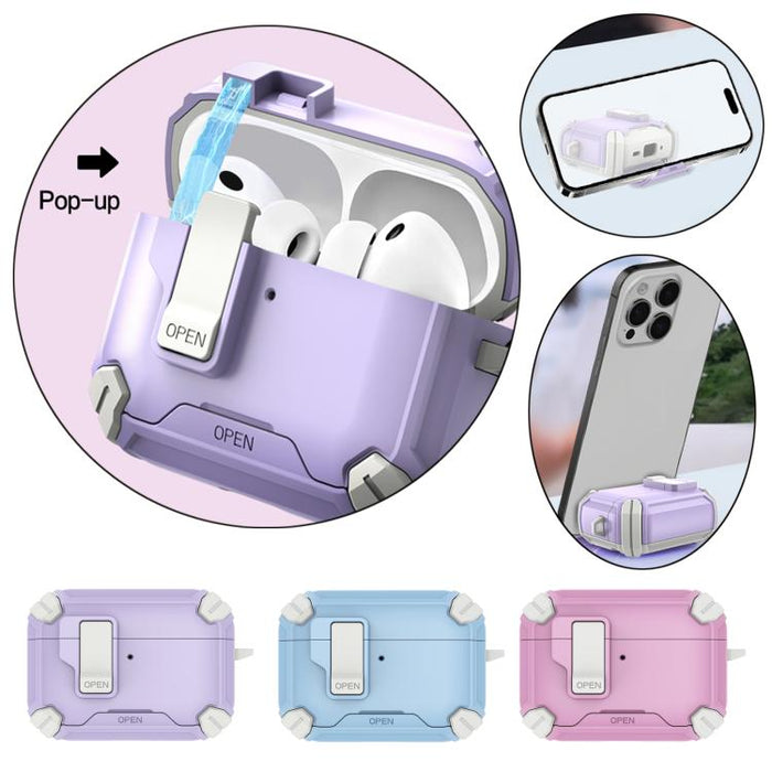 Estuche para auriculares inalámbricos LeReach Mega Series Dawn Armor Edition con soporte, For AirPods Pro 3