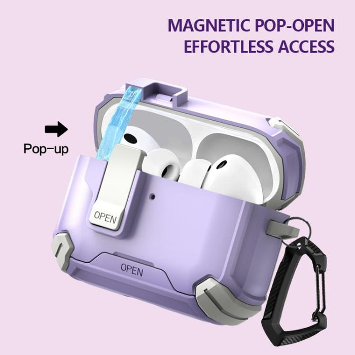 Estuche para auriculares inalámbricos LeReach Mega Series Dawn Armor Edition con soporte, For AirPods Pro 3