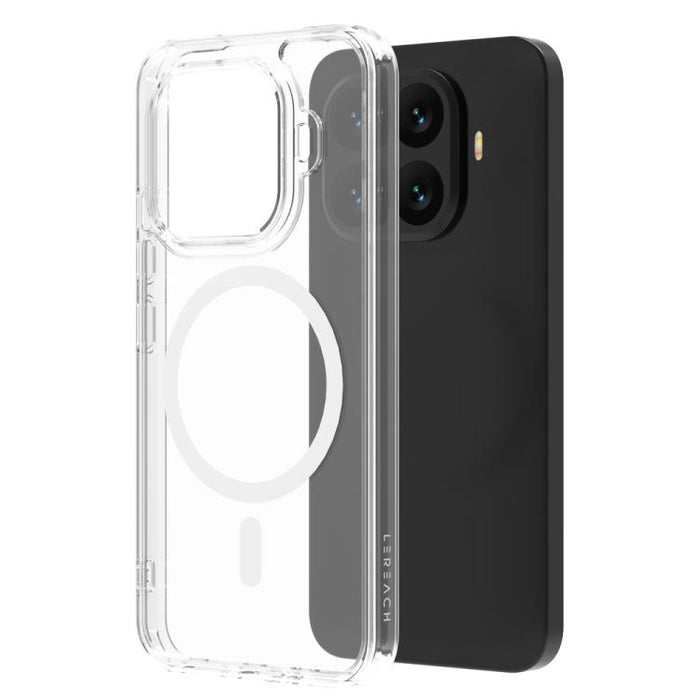 Funda magnética antigolpes LeReach TOC Clear Series de doble compuesto, TPU + acrílico., For Xiaomi Poco X8 Pro Max 5G, For Xiaomi Poco X8 Pro 5G, For Xiaomi 15T Pro 5G, For Xiaomi 15T 5G