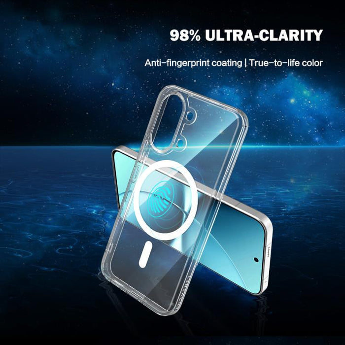 Funda magnética antigolpes LeReach TOC Clear Series de doble compuesto, TPU + acrílico., For Xiaomi Poco X8 Pro Max 5G, For Xiaomi Poco X8 Pro 5G, For Xiaomi 15T Pro 5G, For Xiaomi 15T 5G