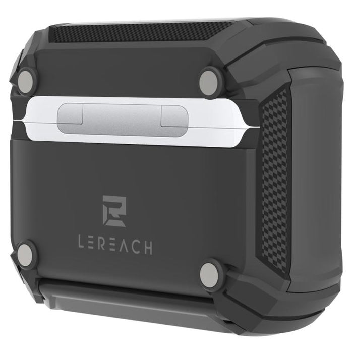Estuche para auriculares inalámbricos LeReach Mega Series Armor Edition con soporte, For AirPods Pro 3