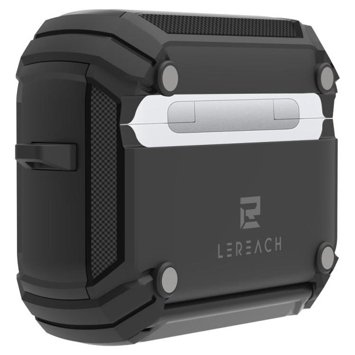 Estuche para auriculares inalámbricos LeReach Mega Series Armor Edition con soporte, For AirPods Pro 3
