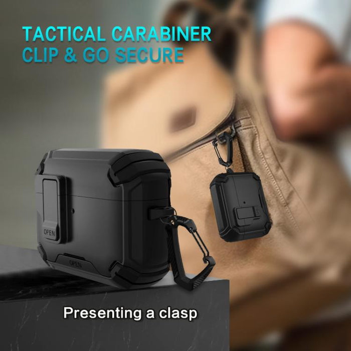 Estuche para auriculares inalámbricos LeReach Mega Series Armor Edition con soporte, For AirPods Pro 3