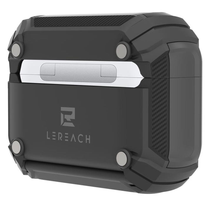 Estuche para auriculares inalámbricos LeReach Mega Series Fiber Armor Edition con soporte, For AirPods Pro 3