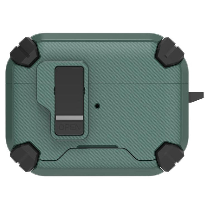 Estuche para auriculares inalámbricos LeReach Mega Series Fiber Armor Edition con soporte, For AirPods Pro 3