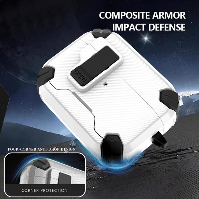 Estuche para auriculares inalámbricos LeReach Mega Series Fiber Armor Edition con soporte, For AirPods Pro 3