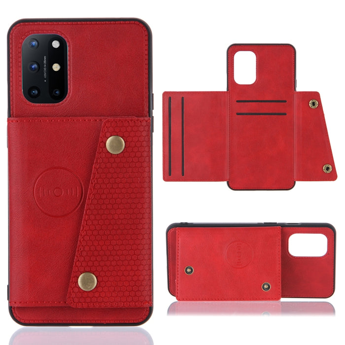 Estuche protector magnético a prueba de golpes con doble hebilla PU + TPU con ranuras para tarjetas y soporte, For OnePlus 8T, For OPPO F17 Pro, For OPPO Realme 7 5G, For OPPO Realme 7i, For OPPO Realme 7 Pro, For Xiaomi Poco X3