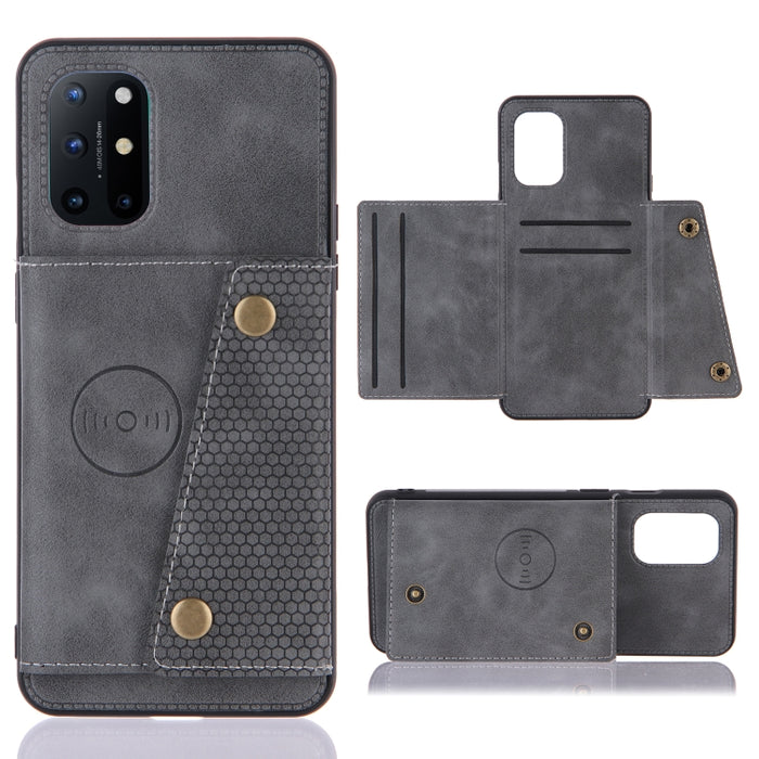 Estuche protector magnético a prueba de golpes con doble hebilla PU + TPU con ranuras para tarjetas y soporte, For OnePlus 8T, For OPPO F17 Pro, For OPPO Realme 7 5G, For OPPO Realme 7i, For OPPO Realme 7 Pro, For Xiaomi Poco X3