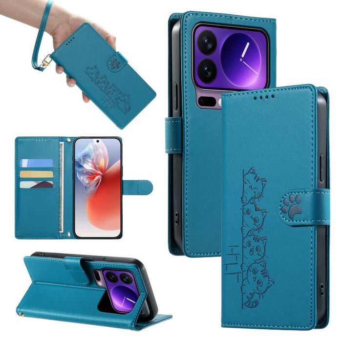 Funda para teléfono de piel vegana con cierre magnético y diseño de lindos gatos., For Xiaomi 17 Max, For Xiaomi 17T Pro 5G, For Xiaomi 17T 5G, For Xiaomi Poco X8 Pro Max / Redmi Turbo 5 Max, For Xiaomi Poco X8 Pro 5G / Redmi Turbo 5 5G                ...