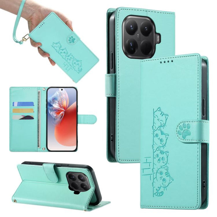 Funda para teléfono de piel vegana con cierre magnético y diseño de lindos gatos., For Xiaomi 17 Max, For Xiaomi 17T Pro 5G, For Xiaomi 17T 5G, For Xiaomi Poco X8 Pro Max / Redmi Turbo 5 Max, For Xiaomi Poco X8 Pro 5G / Redmi Turbo 5 5G                ...