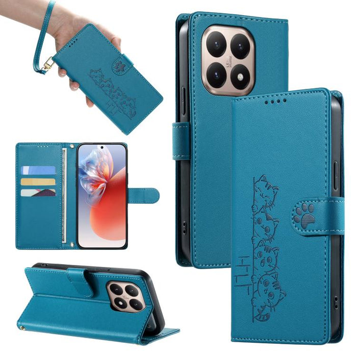Funda para teléfono de piel vegana con cierre magnético y diseño de lindos gatos., For Xiaomi 17 Max, For Xiaomi 17T Pro 5G, For Xiaomi 17T 5G, For Xiaomi Poco X8 Pro Max / Redmi Turbo 5 Max, For Xiaomi Poco X8 Pro 5G / Redmi Turbo 5 5G                ...