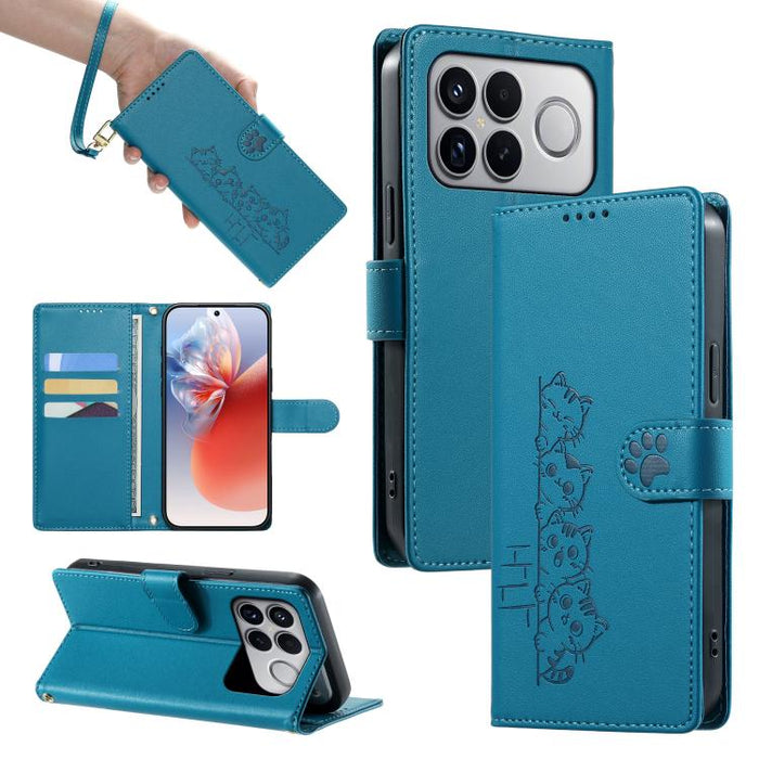 Funda para teléfono de piel vegana con cierre magnético y diseño de lindos gatos., For Xiaomi 17 Max, For Xiaomi 17T Pro 5G, For Xiaomi 17T 5G, For Xiaomi Poco X8 Pro Max / Redmi Turbo 5 Max, For Xiaomi Poco X8 Pro 5G / Redmi Turbo 5 5G                ...