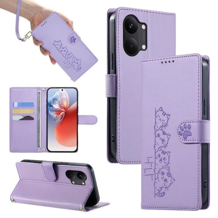 Funda para teléfono de piel vegana con cierre magnético y diseño de lindos gatos., For Xiaomi 17 Max, For Xiaomi 17T Pro 5G, For Xiaomi 17T 5G, For Xiaomi Poco X8 Pro Max / Redmi Turbo 5 Max, For Xiaomi Poco X8 Pro 5G / Redmi Turbo 5 5G                ...