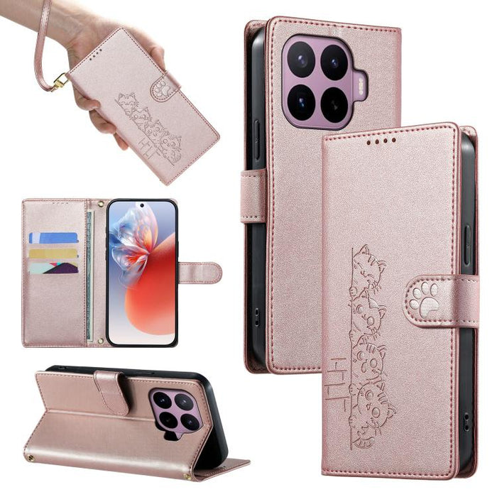 Funda para teléfono de piel vegana con cierre magnético y diseño de lindos gatos., For Xiaomi 17 Max, For Xiaomi 17T Pro 5G, For Xiaomi 17T 5G, For Xiaomi Poco X8 Pro Max / Redmi Turbo 5 Max, For Xiaomi Poco X8 Pro 5G / Redmi Turbo 5 5G                ...