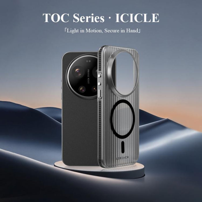 Funda magnética antideslizante de doble cara para teléfono LeReach TOC Icicle Series Ice Mist, For Xiaomi 17 Ultra, For Xiaomi 17 Pro Max, For Xiaomi 17 Pro, For Xiaomi 17