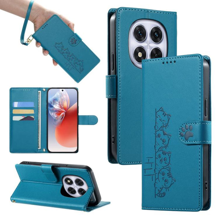Funda para teléfono de piel vegana con cierre magnético y diseño de lindos gatos., For Redmi A7 Pro 171mm / Poco C85x 5G, For Redmi 15a 5G, For Redmi Note 15 Pro+ 5G 163.3mm / Poco M8 Pro 5G, For Redmi Note 15 4G / 5G Global 164mm / Poco M8 5G         ...