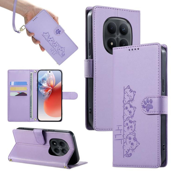 Funda para teléfono de piel vegana con cierre magnético y diseño de lindos gatos., For Redmi A7 Pro 171mm / Poco C85x 5G, For Redmi 15a 5G, For Redmi Note 15 Pro+ 5G 163.3mm / Poco M8 Pro 5G, For Redmi Note 15 4G / 5G Global 164mm / Poco M8 5G         ...
