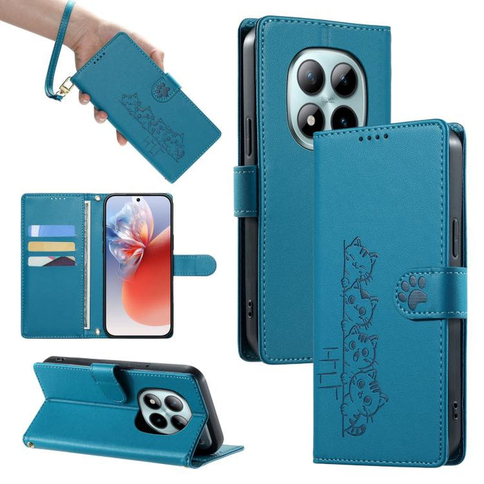 Funda para teléfono de piel vegana con cierre magnético y diseño de lindos gatos., For Redmi A7 Pro 171mm / Poco C85x 5G, For Redmi 15a 5G, For Redmi Note 15 Pro+ 5G 163.3mm / Poco M8 Pro 5G, For Redmi Note 15 4G / 5G Global 164mm / Poco M8 5G         ...