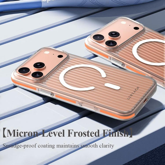 Funda magnética antideslizante de doble cara para teléfono LeReach TOC Icicle Series Ice Mist, For iPhone 17 Pro Max, For iPhone 17 Pro, For iPhone 17, For iPhone Air