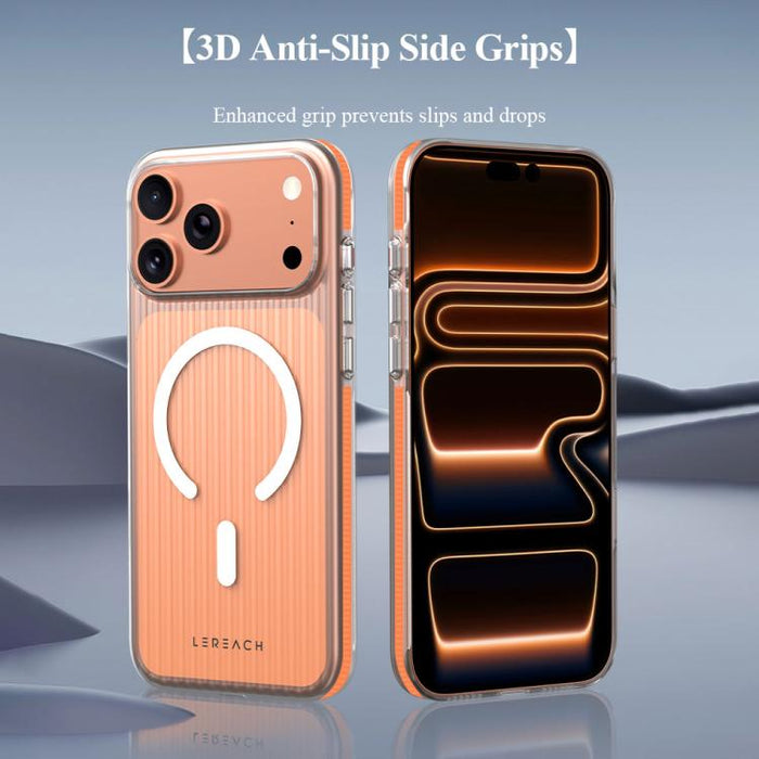 Funda magnética antideslizante de doble cara para teléfono LeReach TOC Icicle Series Ice Mist, For iPhone 17 Pro Max, For iPhone 17 Pro, For iPhone 17, For iPhone Air