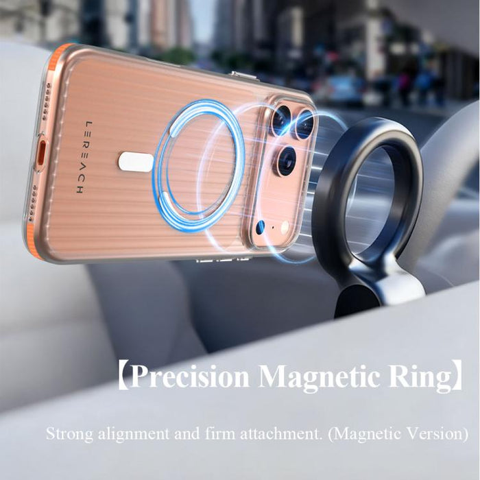 Funda magnética antideslizante de doble cara para teléfono LeReach TOC Icicle Series Ice Mist, For iPhone 17 Pro Max, For iPhone 17 Pro, For iPhone 17, For iPhone Air