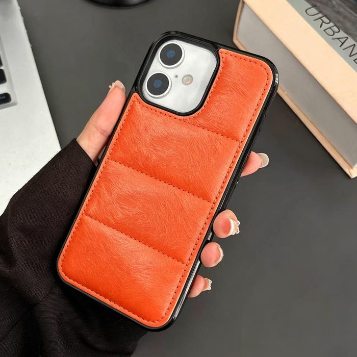 Funda para teléfono de PU + TPU con relleno de algodón y plumón de eider de crin de caballo, For iPhone 17 Pro Max, For iPhone 17 Pro, For iPhone 17, For iPhone 16 Pro Max, For iPhone 16 Pro, For iPhone 16 Plus, For iPhone 16, For iPhone 15 Pro Max    ...