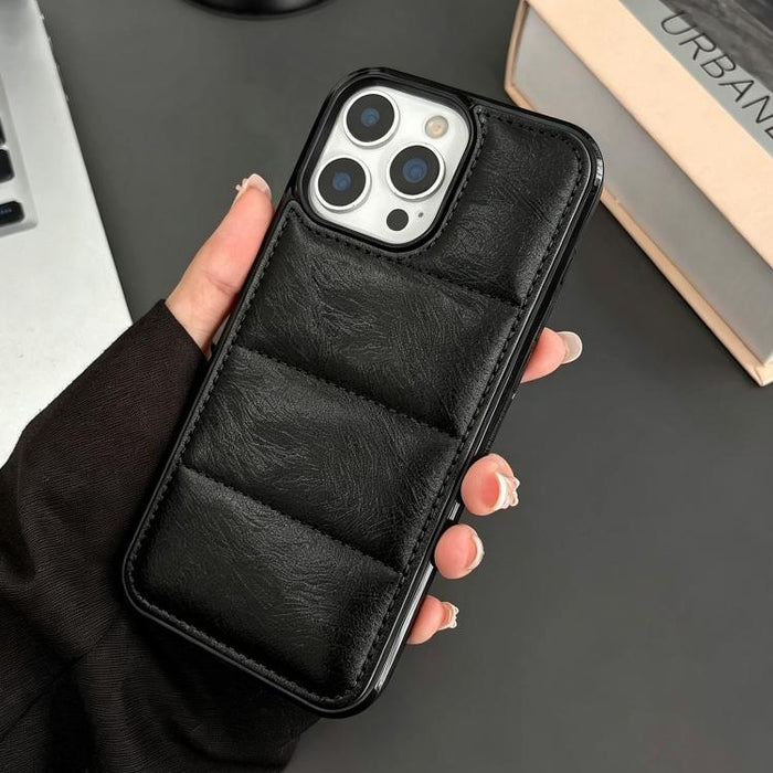 Funda para teléfono de PU + TPU con relleno de algodón y plumón de eider de crin de caballo, For iPhone 17 Pro Max, For iPhone 17 Pro, For iPhone 17, For iPhone 16 Pro Max, For iPhone 16 Pro, For iPhone 16 Plus, For iPhone 16, For iPhone 15 Pro Max    ...