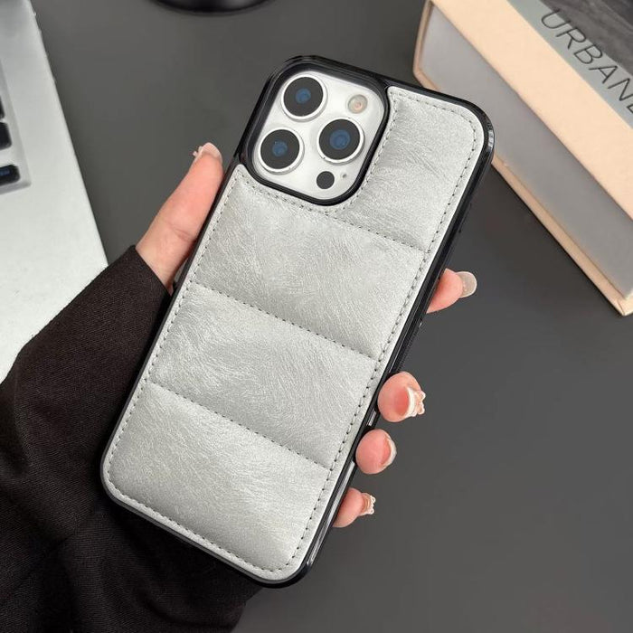 Funda para teléfono de PU + TPU con relleno de algodón y plumón de eider de crin de caballo, For iPhone 17 Pro Max, For iPhone 17 Pro, For iPhone 17, For iPhone 16 Pro Max, For iPhone 16 Pro, For iPhone 16 Plus, For iPhone 16, For iPhone 15 Pro Max    ...