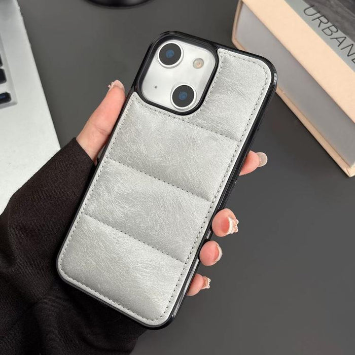 Funda para teléfono de PU + TPU con relleno de algodón y plumón de eider de crin de caballo, For iPhone 17 Pro Max, For iPhone 17 Pro, For iPhone 17, For iPhone 16 Pro Max, For iPhone 16 Pro, For iPhone 16 Plus, For iPhone 16, For iPhone 15 Pro Max    ...