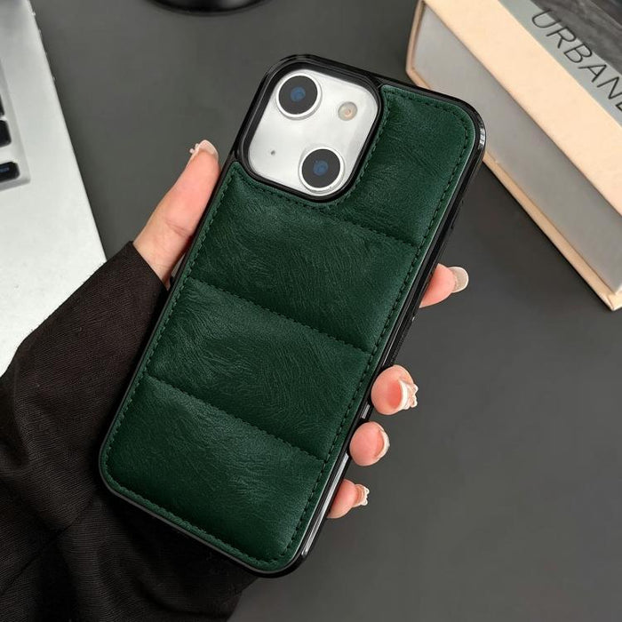 Funda para teléfono de PU + TPU con relleno de algodón y plumón de eider de crin de caballo, For iPhone 17 Pro Max, For iPhone 17 Pro, For iPhone 17, For iPhone 16 Pro Max, For iPhone 16 Pro, For iPhone 16 Plus, For iPhone 16, For iPhone 15 Pro Max    ...